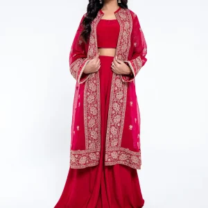 EMBROIDERED & EMBELISHED KARANDI NET 2 PCS (UNSTITCHED)